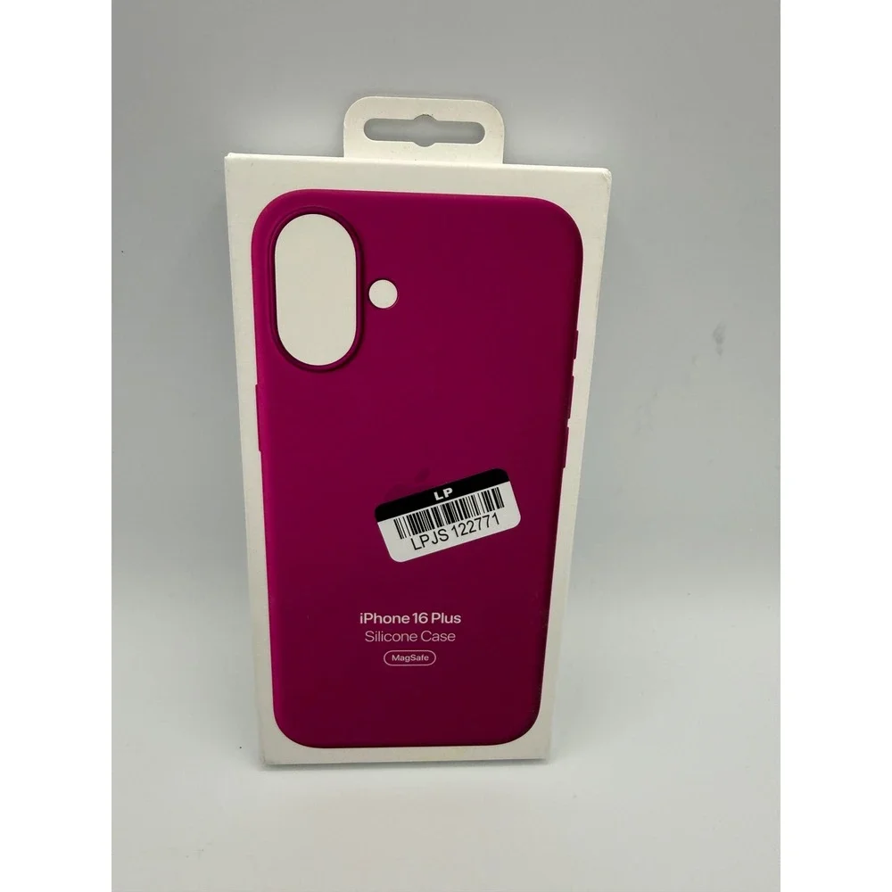 Apple iPhone 16 Plus Silicone Case Fuchsia Pink New MagSafe